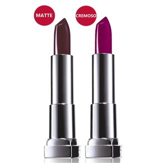 Kit Maybelline Batom Color Sensational Matte 406 Enfim Sexta + Cremoso 402 Fetiche