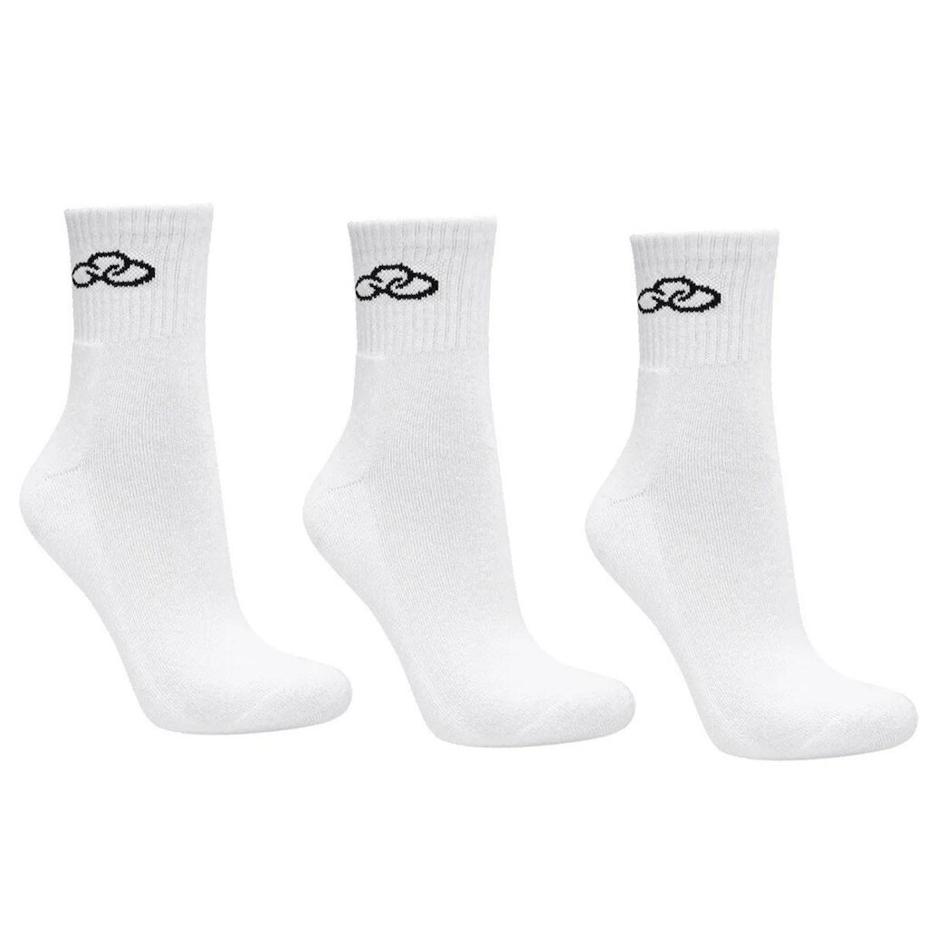 Kit Meia 3 Pares Unissex Esportivas Cano Médio em Algodão Olympikus Basic OIWSA81921