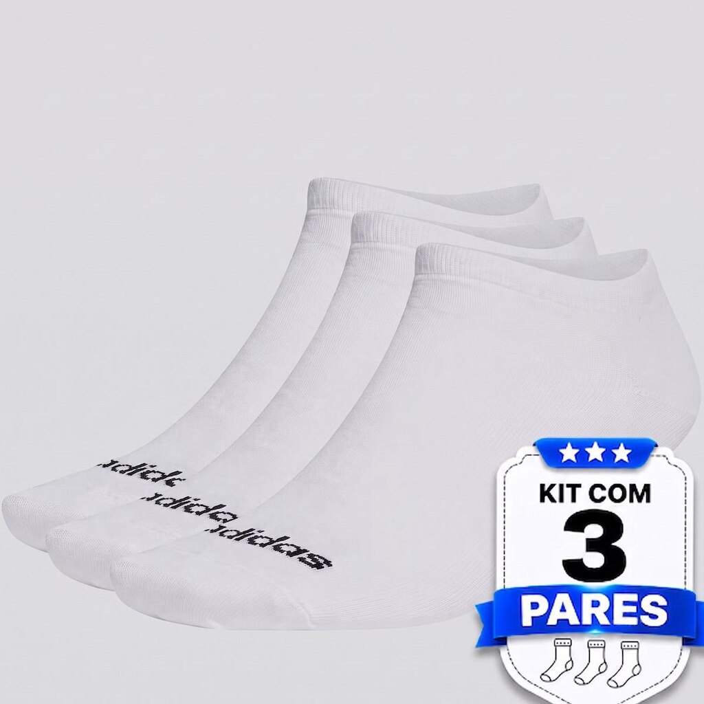 Kit Meia Adidas Cano Baixo 3 Pares