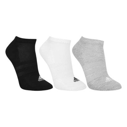 Kit Meia Adidas Cano Baixo c/ 3 Pares - Unissex