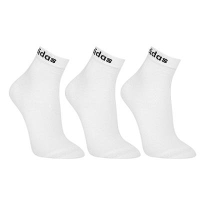 Kit Meia Adidas Cano Baixo Logo Linear c/ 3 Pares - Unissex