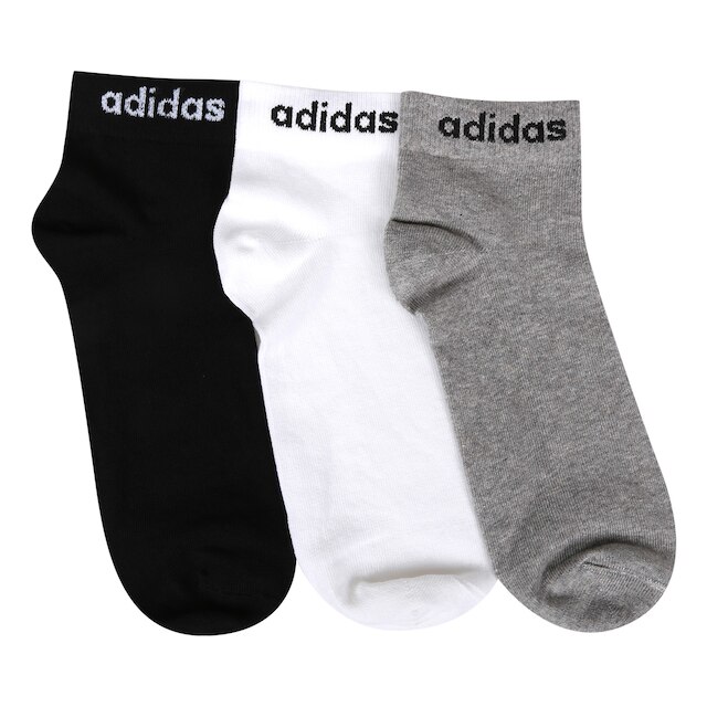 Kit Meia Adidas Cano Médio Com 3 Pares