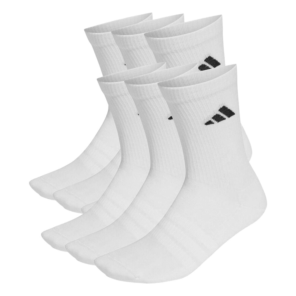 Kit Meia Adidas Cano Médio Ess Crw 6 Pares