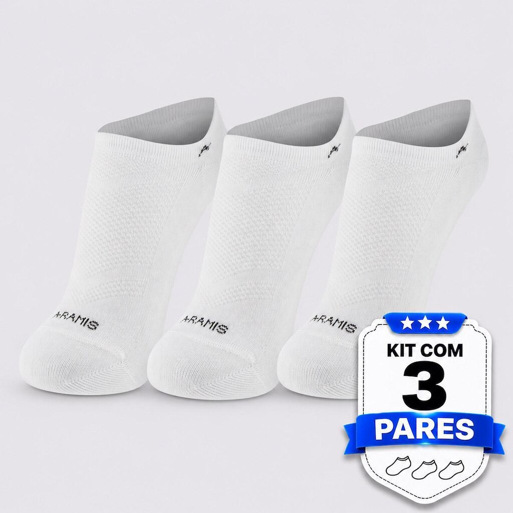 Kit Meia Aramis Sapatilha 3 Pares Masculino