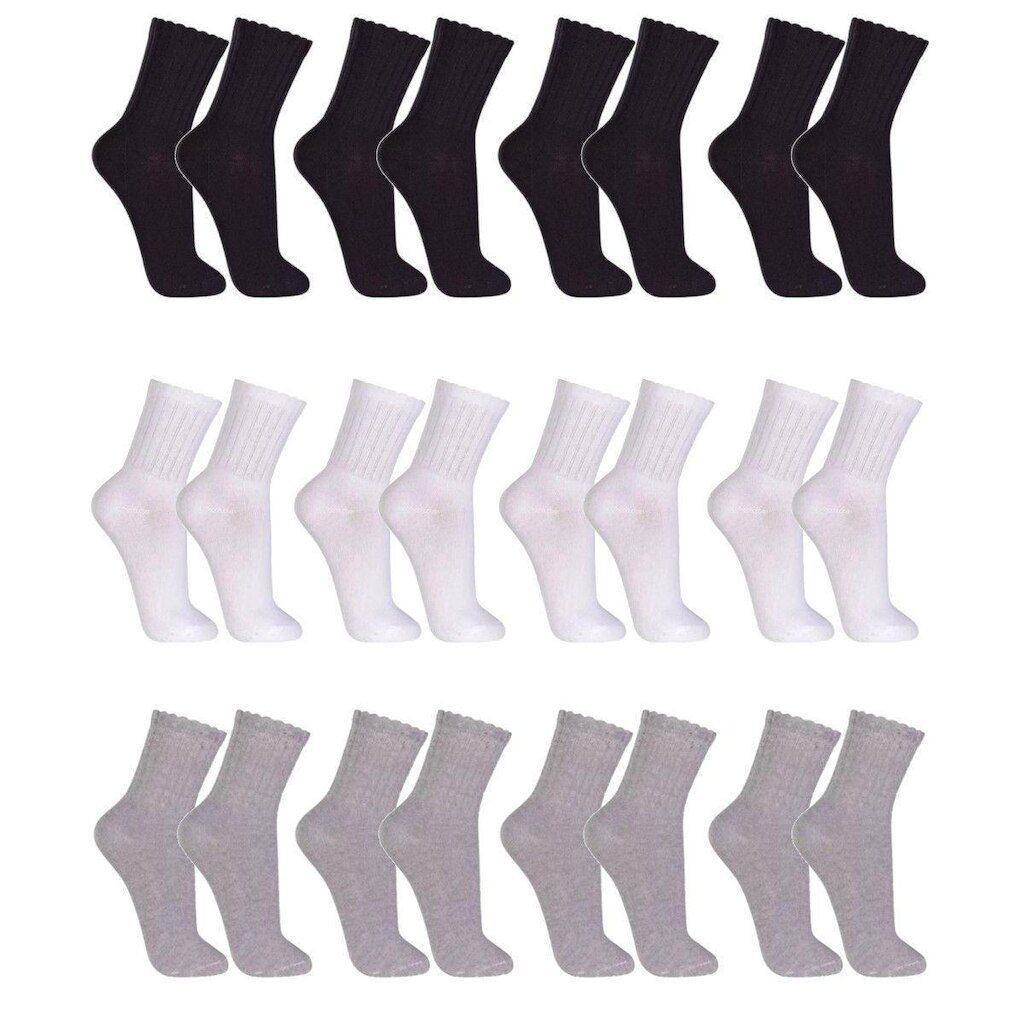 Kit Meia Bruck Store Cano Longo Sport Masculina Lisas 12 Pares