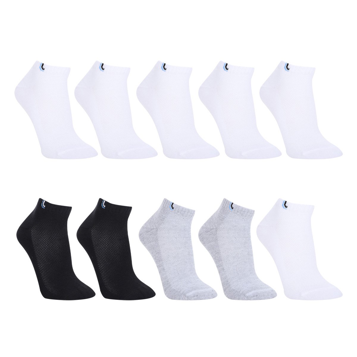 Kit Meia Cano Baixo Lupo Especial AU Walk 10 Pares - Branco+Preto Menor preço em Kit Meia Cano Baixo Lupo Especial AU Walk 10 Pares - Branco+Preto