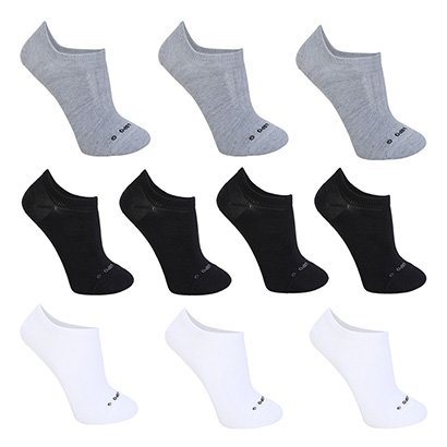 Kit Meia Cano Curto Lupo Au Sport 10 Pares - Unissex