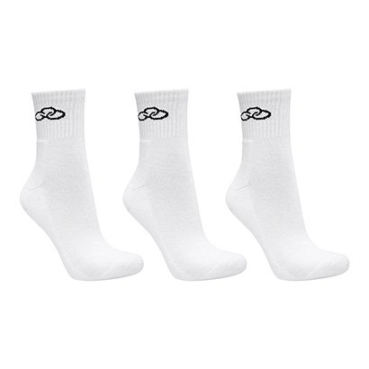 Kit Meia Cano Médio Olympikus Masculina 3 Pares - Masculino