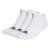 KIT MEIA CUSHIONED CANO BAIXO (3 PARES) HT3434 - BRANCO/PRETO M - Branco+Preto