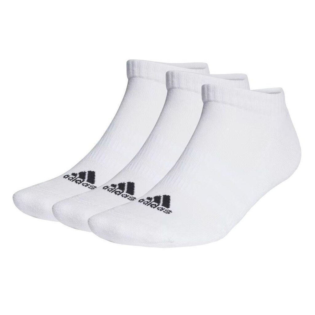 KIT MEIA CUSHIONED CANO BAIXO (3 PARES) HT3434 - BRANCO/PRETO M