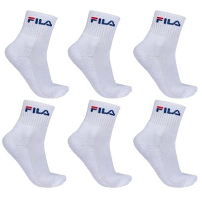 Kit Meia Fila Cano Médio 6 Pares Unissex - Unissex