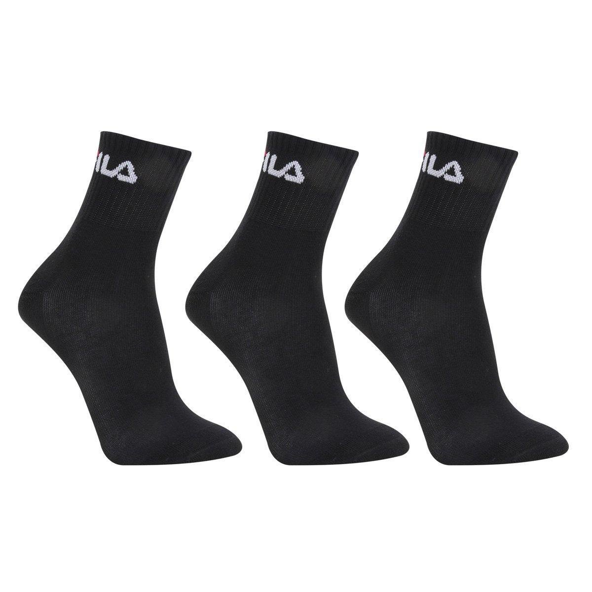 Kit Meia Fila Cano Médio Logo c/ 3 pares Menor preço em Kit Meia Fila Cano Médio Logo c/ 3 pares