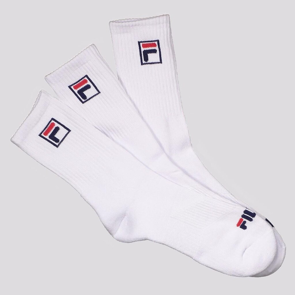 Kit Meia Fila Fbox 3 Pares Cano Alto Branco