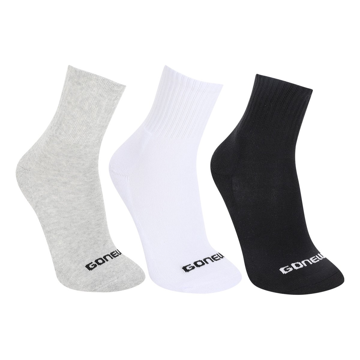 Kit Meia Gonew Básica Cano Médio C/3 Pares - Preto+Cinza é ruim? Kit Meia Gonew Básica Cano Médio C/3 Pares - Preto+Cinza é boa?