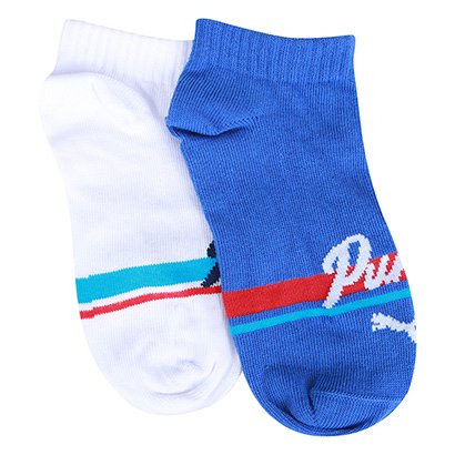 Kit Meia Infantil Cano Curto Puma C/ 2 Pares Menino - Masculino