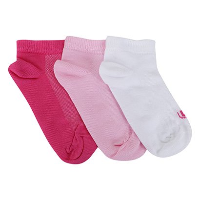 Kit Meia Infantil Lupo Básico Cano Baixo 3 Pares - Feminino