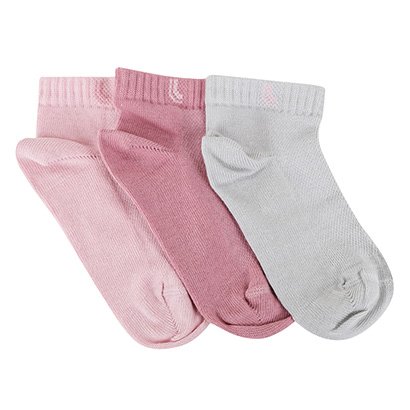 Kit Meia Infantil Lupo Básico Cano Baixo 3 Pares - Feminino