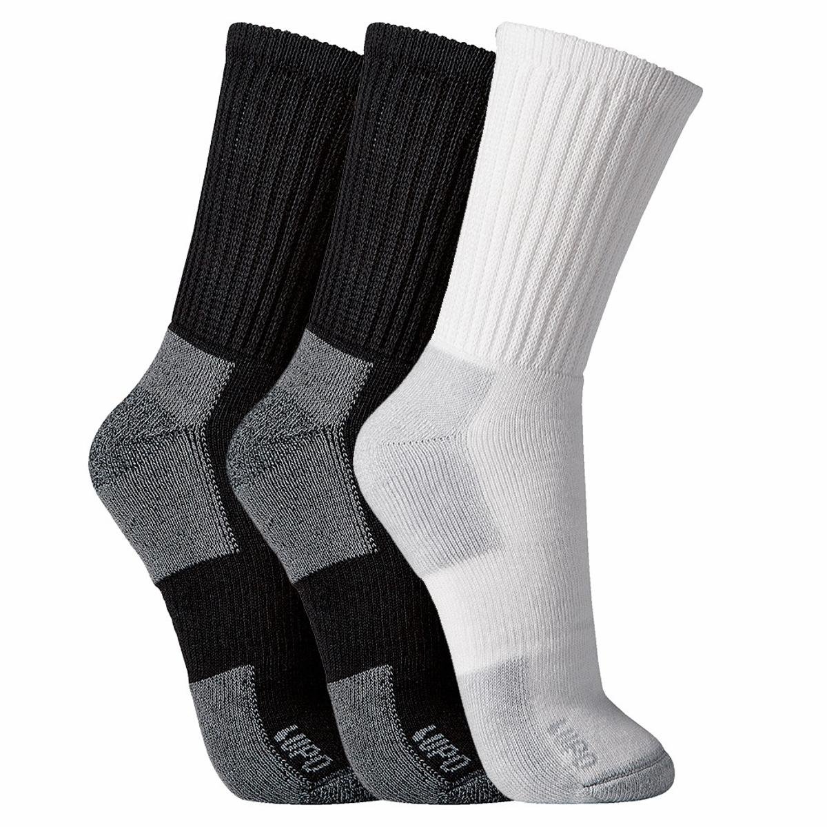 Kit Meia Lupo 3 pares Masculino - Branco+Preto Menor preço em Kit Meia Lupo 3 pares Masculino - Branco+Preto