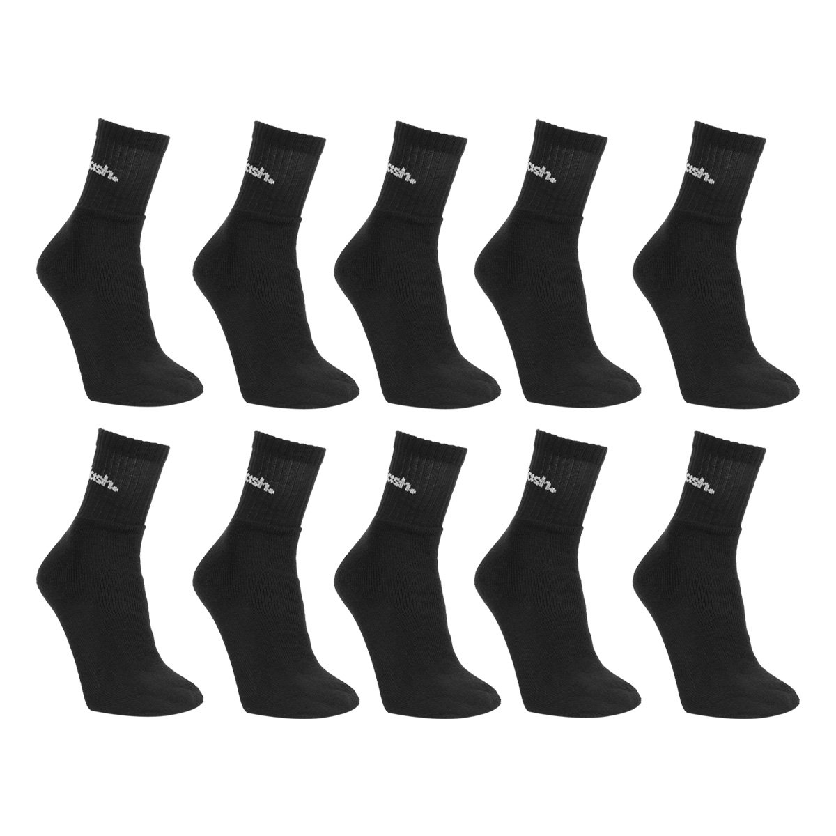 Kit Meia Mash Cano Médio Felpa 10 Pares Masculino - Preto é boa?