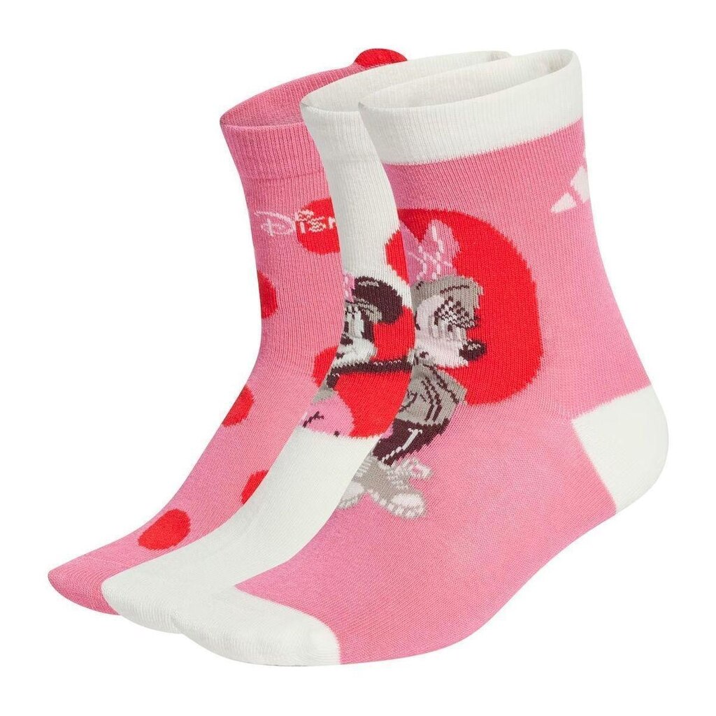 KIT MEIA MINNIE 3 PARES DISNEY JH3267 - ROSA/BRANCO 2GG