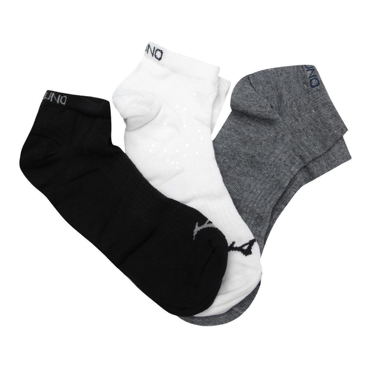 Kit Meia Mizuno Cano Baixo Soul – Pacote com 6 pares Masculino - Cinza+Branco Menor preço em Kit Meia Mizuno Cano Baixo Soul – Pacote com 6 pares Masculino - Cinza+Branco