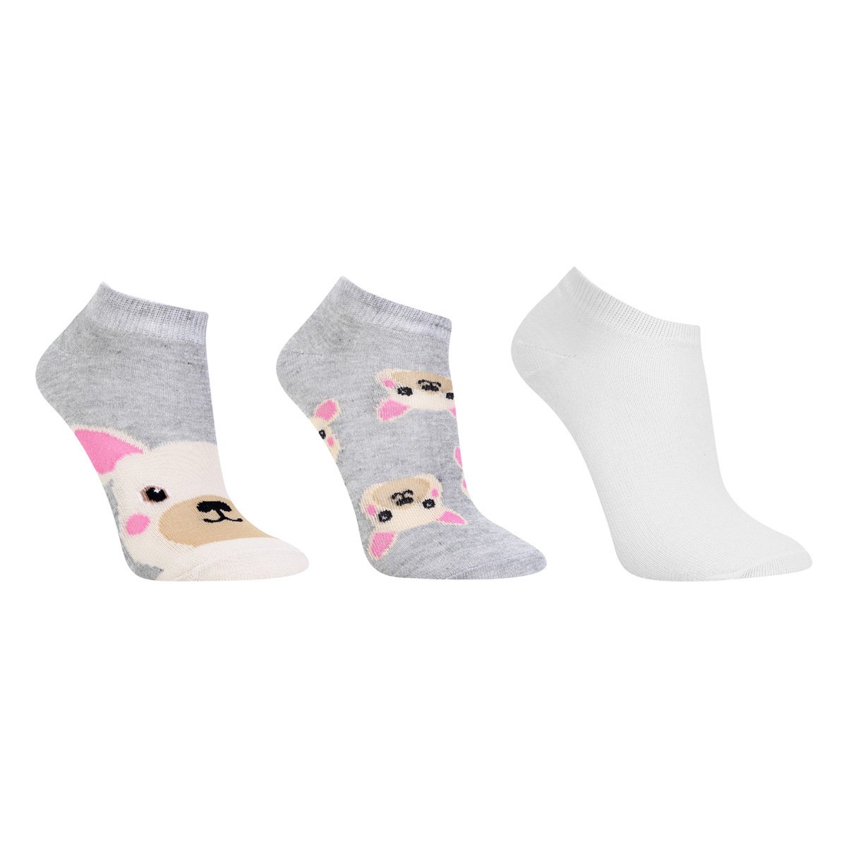 Kit Meia N8 Estampada Cano Curto Feminina - 3 Pares - Cinza é ruim? Kit Meia N8 Estampada Cano Curto Feminina - 3 Pares - Cinza é boa?