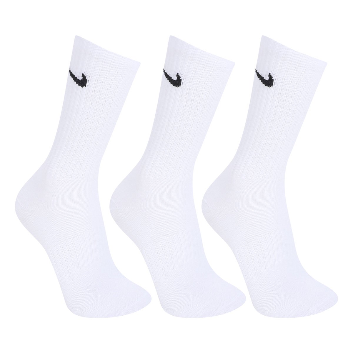 Kit Meia Nike Cano Longo Everyday Lightweight Crew Masculina 3 Pares - Branco+Preto é ruim? Kit Meia Nike Cano Longo Everyday Lightweight Crew Masculina 3 Pares - Branco+Preto é boa?