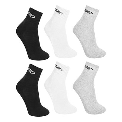 Kit Meia Olympikus Cano Médio C/ 6 Pares Feminina - Feminino