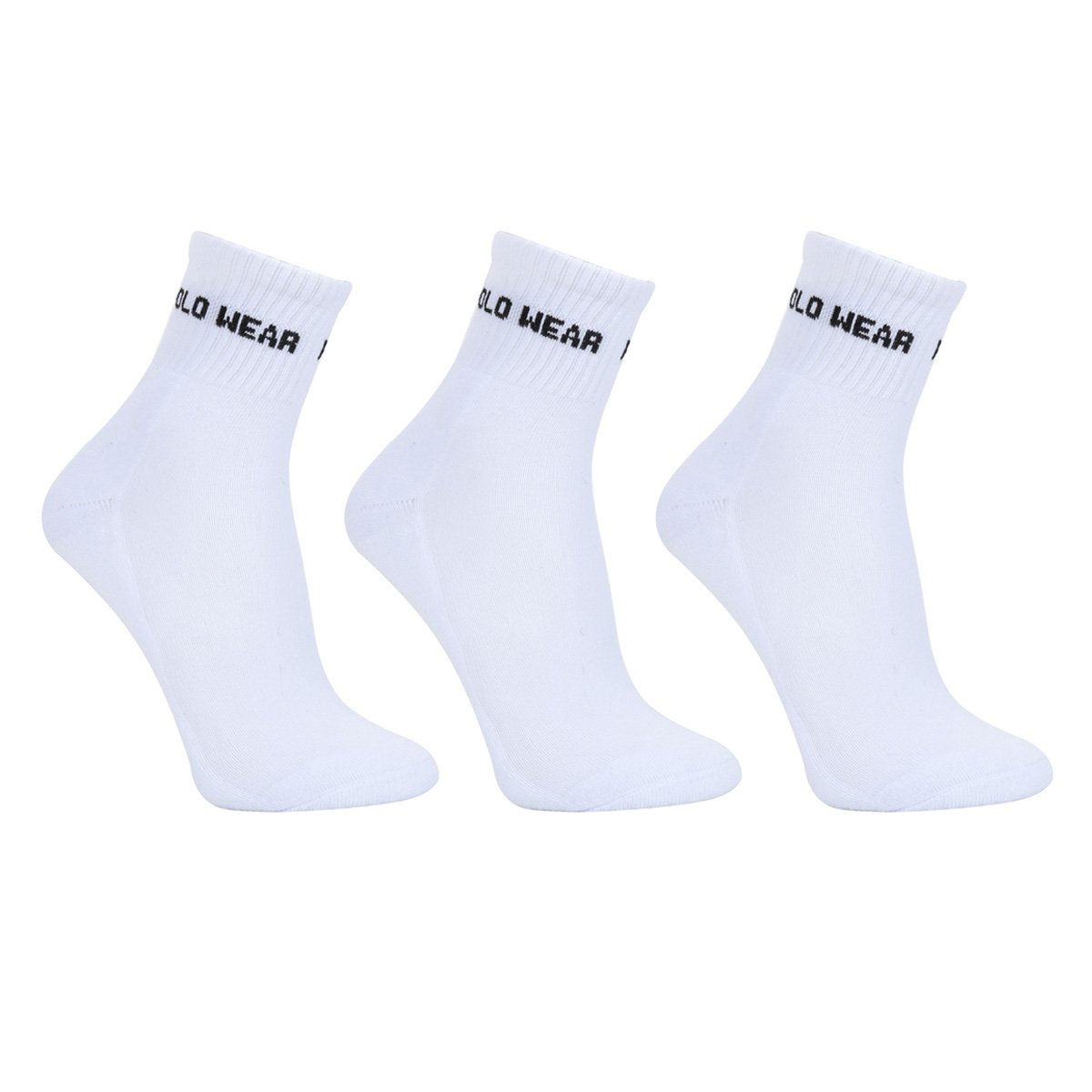 Kit Meia Polo Wear Cano Médio Atoalhada Feminina - 3 Peças - Branco Menor preço em Kit Meia Polo Wear Cano Médio Atoalhada Feminina - 3 Peças - Branco