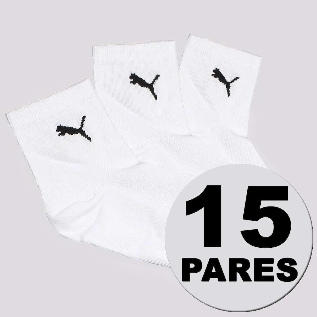 Kit Meia Puma Cano Médio 15 Pares
