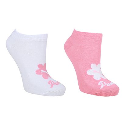 Kit Meia Sapatilha Infantil Puma C/ 2 Pares Menina - Feminino