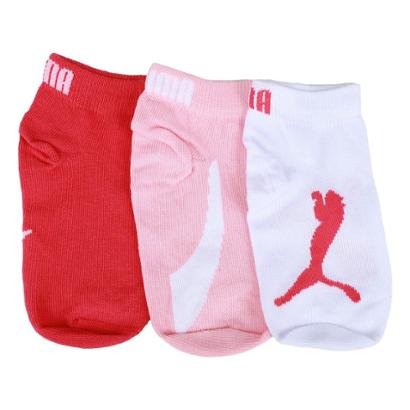 Kit Meia Sapatilha Infantil Puma C/ 3 Pares Menina - Feminino