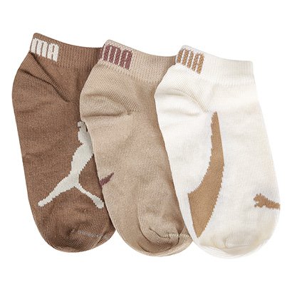 Kit Meia Sapatilha Infantil Puma C/ 3 Pares Menino - Masculino