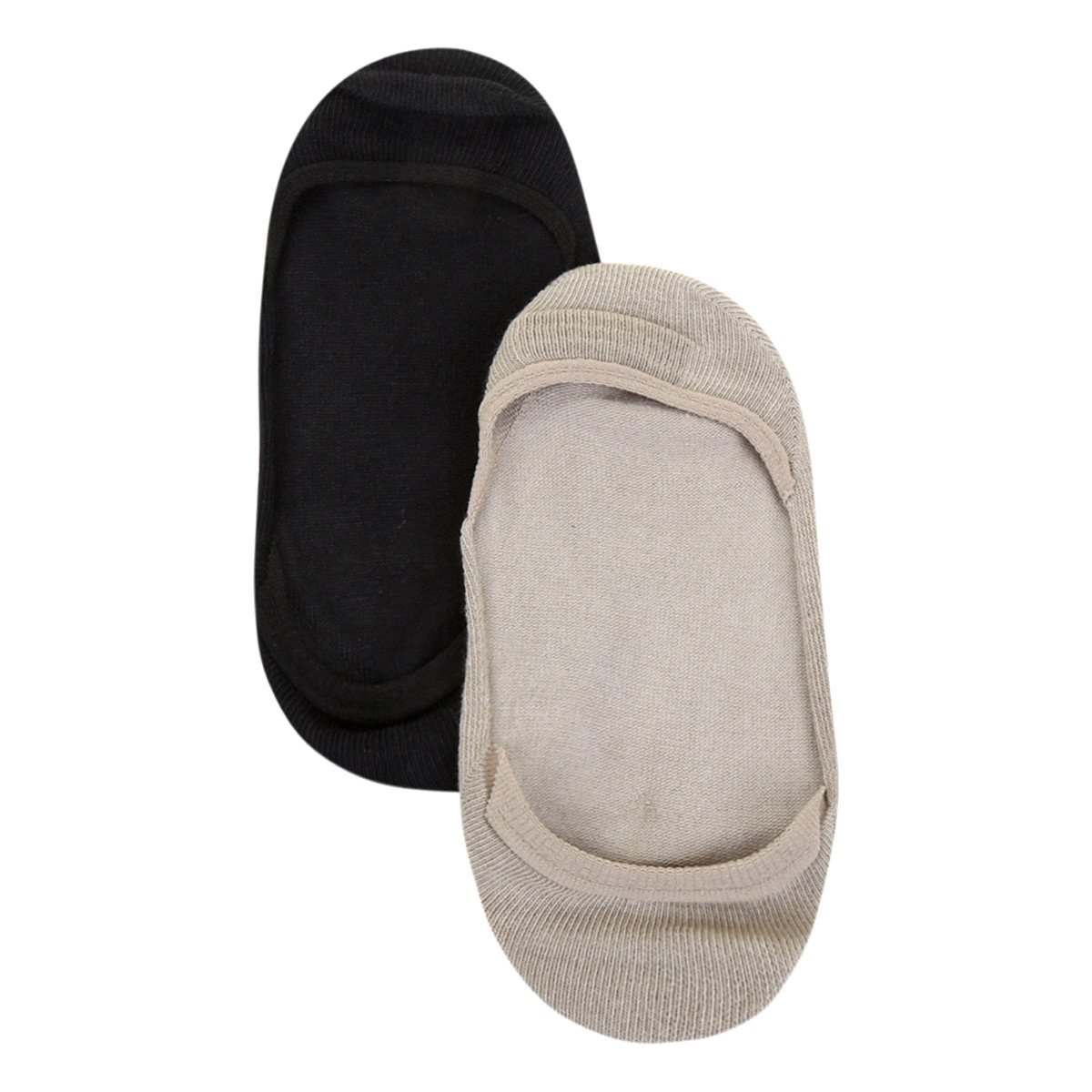 Kit Meia Sapatilha Silicone interno Lupo AM 2 Pares - Bege+Preto Menor preço em Kit Meia Sapatilha Silicone interno Lupo AM 2 Pares - Bege+Preto