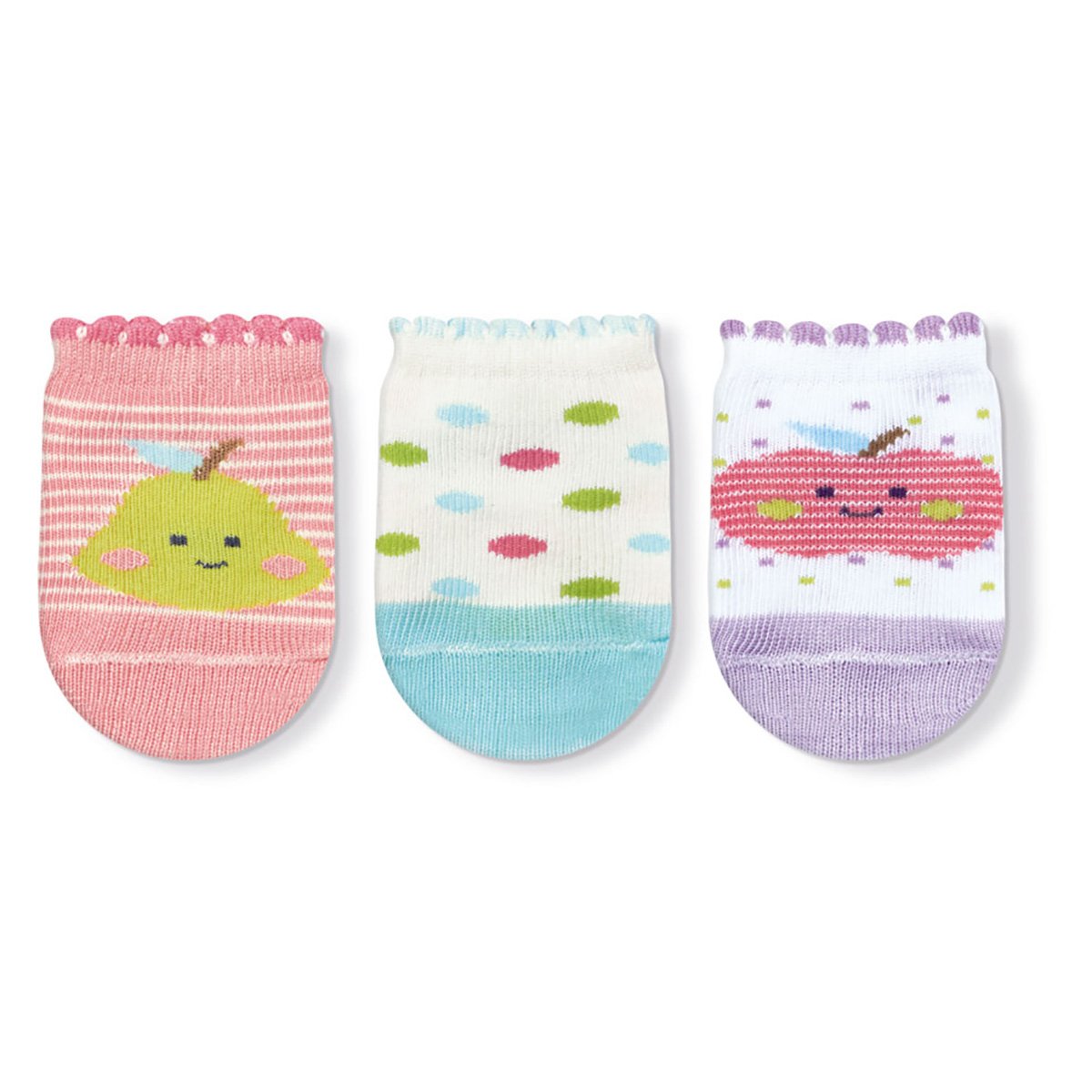 Kit Meia Soquete Bebê Cia da Meia Estampada Feminina 3 Pares - Branco Menor preço em Kit Meia Soquete Bebê Cia da Meia Estampada Feminina 3 Pares - Branco