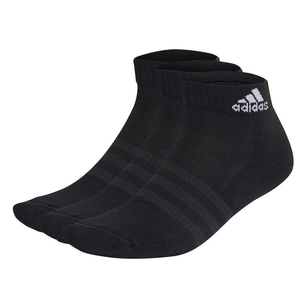 KIT MEIA SPORTSWEAR 3P ANKLE IC1277 - PRETO/BRANCO P