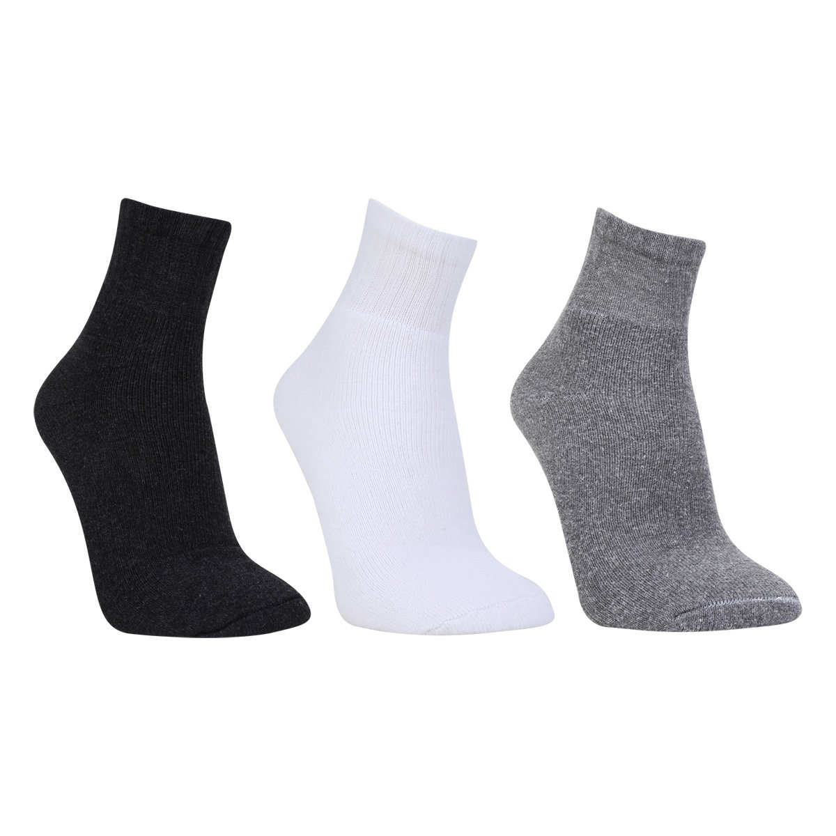 Kit Meia Trifil Cano Médio 3 Pares Masculino - Chumbo+Branco Menor preço em Kit Meia Trifil Cano Médio 3 Pares Masculino - Chumbo+Branco