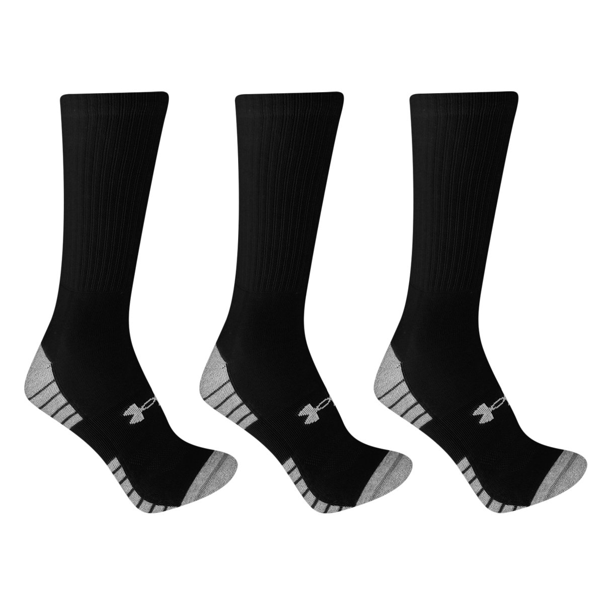 Kit Meia Under Armour Cano Alto HeatGear Tech c/ 3 Pares - Preto+Cinza Menor preço em Kit Meia Under Armour Cano Alto HeatGear Tech c/ 3 Pares - Preto+Cinza