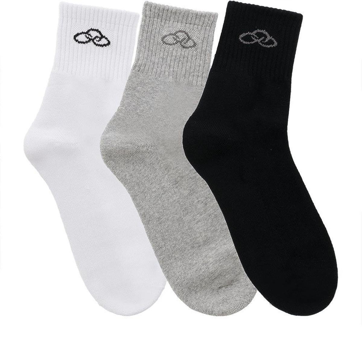 Kit Meias Olympikus Cano Médio STZ Três Pares 39 ao 44 Color - Branco Menor preço em Kit Meias Olympikus Cano Médio STZ Três Pares 39 ao 44 Color - Branco