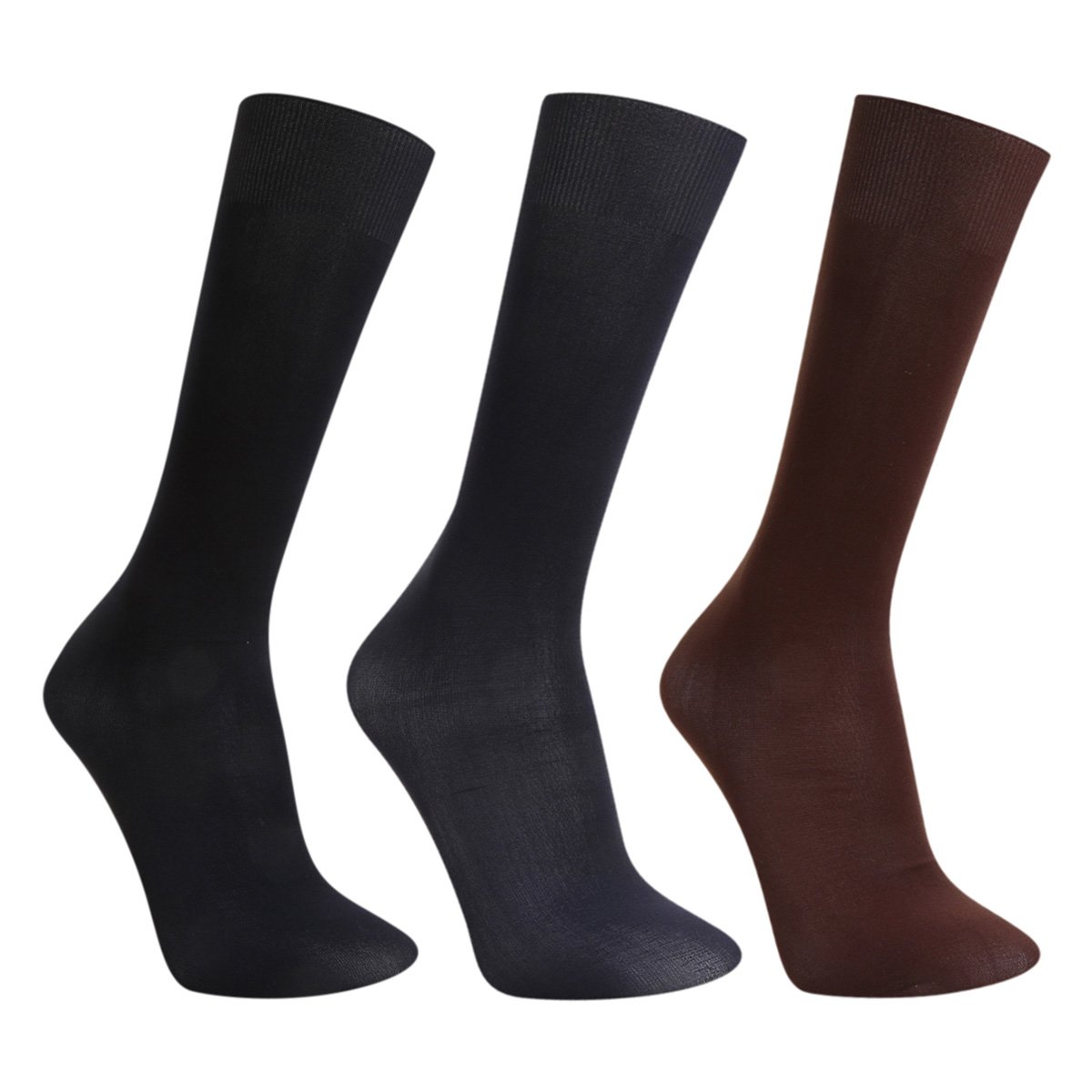 Kit Meias Selene Social Clássica Com 3 Pares Masculina - Preto+Marinho Menor preço em Kit Meias Selene Social Clássica Com 3 Pares Masculina - Preto+Marinho
