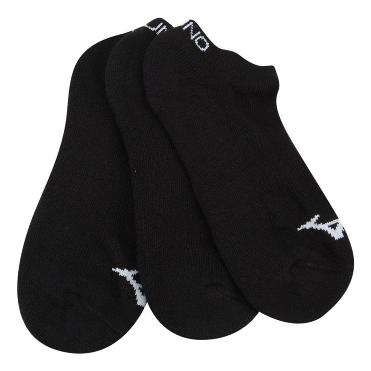 Kit Mizuno 3x1 Meia Invisível Cronos Masculina - Preto Menor preço em Kit Mizuno 3x1 Meia Invisível Cronos Masculina - Preto