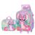 Kit Mochila alça nas costas infantil com Rodinha com Lancheira Térmica Lillo Stitch - Lilás