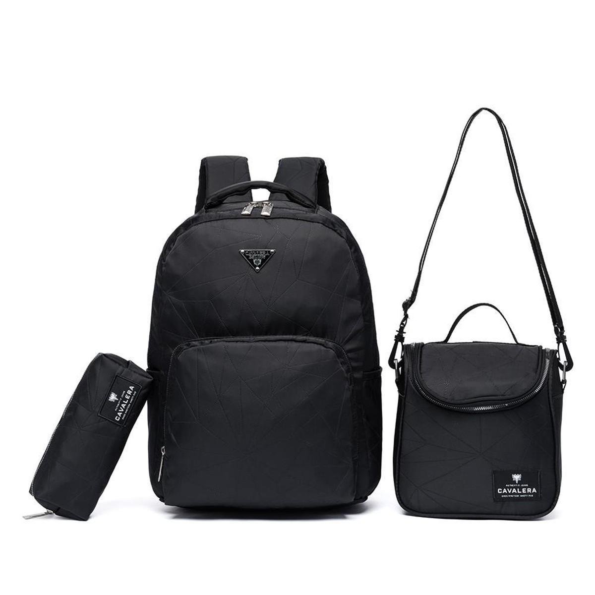 Kit Mochila Cavalera Resistente Escolar c/ Lancheira Estojo 15 Litros Menor preço em Kit Mochila Cavalera Resistente Escolar c/ Lancheira Estojo 15 Litros