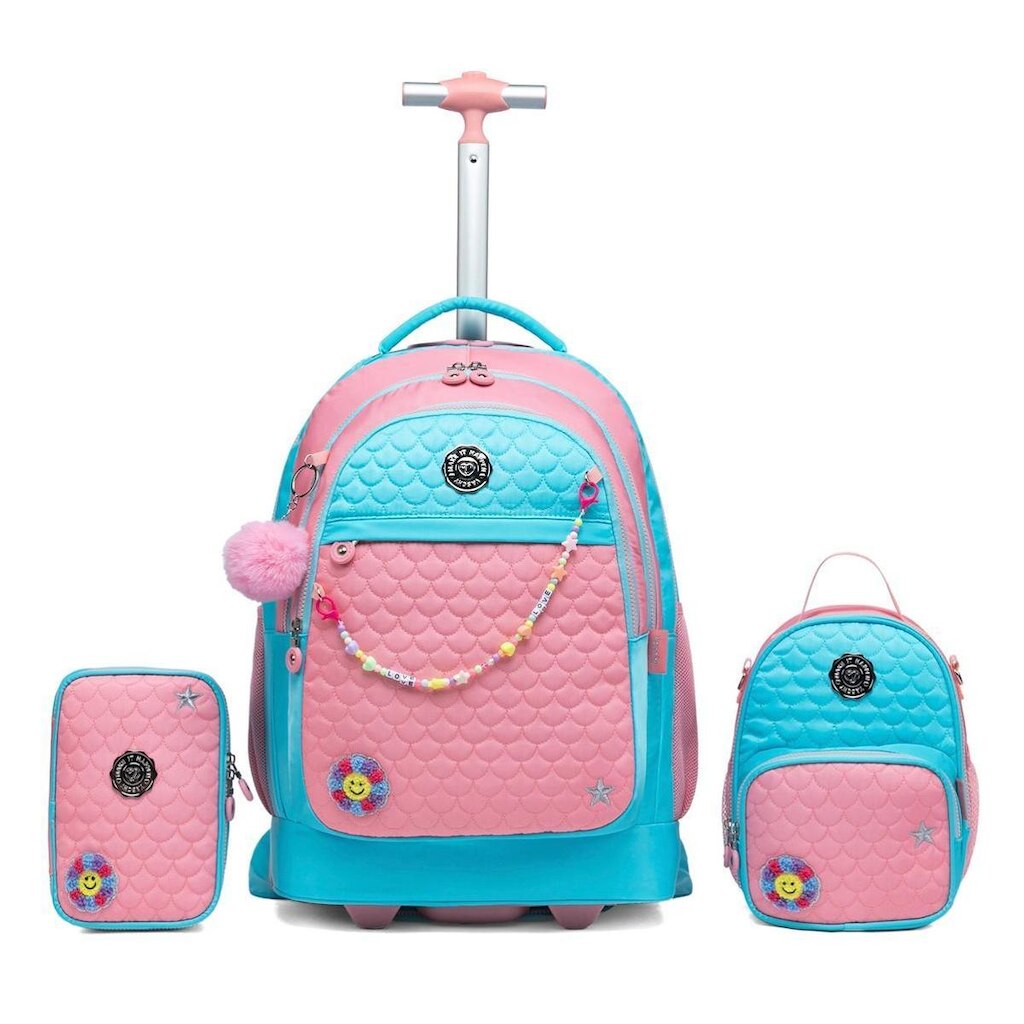 Kit Mochila Coban Menina Infantil Espaçosa 40 Litros