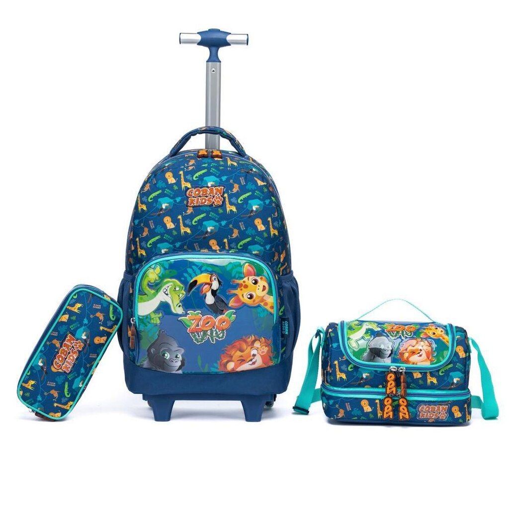 Kit Mochila Coban Menino Escolar Lancheira Estojo 39 Litros