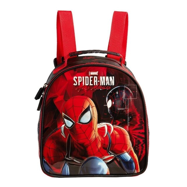 Kit Mochila Com Carrinho com Lancheira e Estojo Homem Aranha