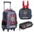 Kit Mochila Com Carrinho Lancheira e Estojo Duplo Corinthians Timão - Preto