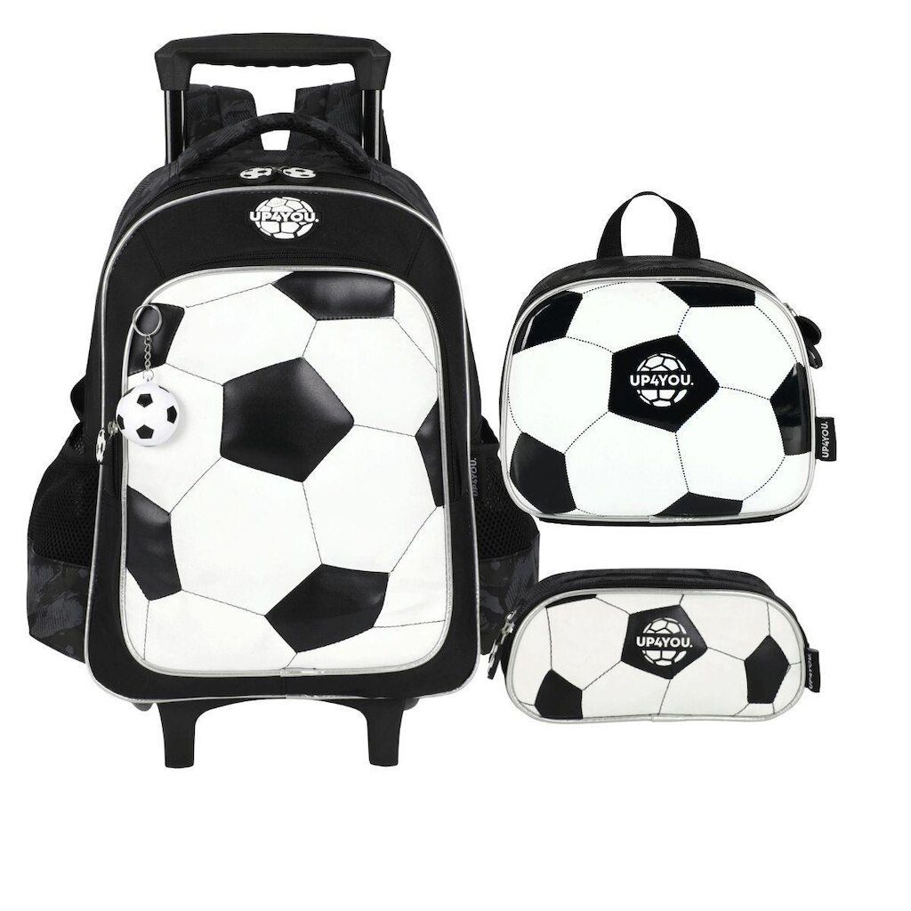 Kit Mochila com Rodas Bola+Lancheira+Estojo 43072