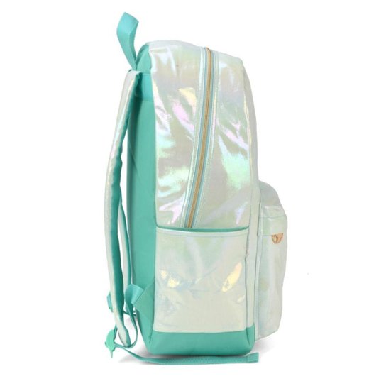 Kit Mochila Costas e Estojo Oficial BARBIE Metalizado Verde