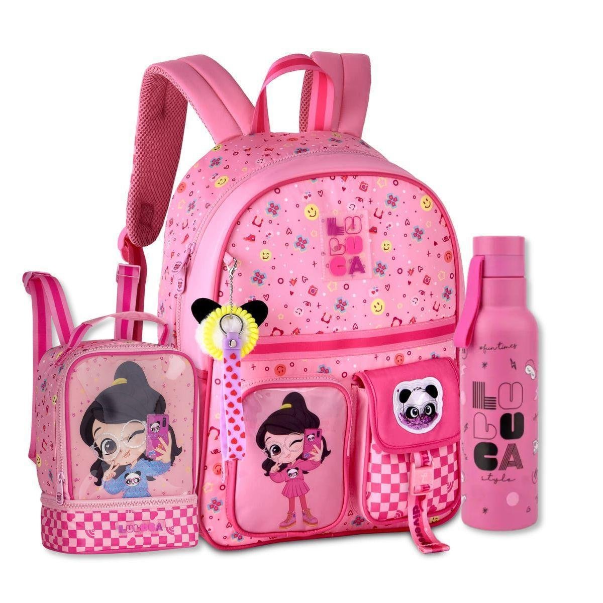 Kit Mochila Costas Luluca com Lancheira e Garrafa Térmica Zattini